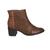 Bota Feminina Ankle Boots Comfortflex 23-92301 Salto 5,5cm Pinhão, Café