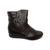 Bota Feminina Cano Baixo Salo Anabela Baixo Casual Original Ref: 71104 Marrom