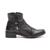 Bota Feminina Cano Curto Bico Redondo Zíper Lateral Casual Preto