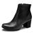 Bota Feminina Cano Curto Salto Médio Lisa Dakota G9643 Preto