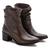 Bota Feminina Cano Curto Slouchy Em Couro Marrom