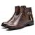 Bota Feminina Coturno Montaria Dandara Cano baixo Fivela  BT 207 Marrom