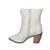 Bota Feminina Country Bico Fino Cano Curto Vizzano Creme