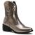 Bota Masculina Cano Curto Country Couro Confortavel Elástico Café 41 Prata