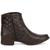 Bota Feminina Couro Cano Curto Casual Moderna Original ClaCle312 Café