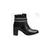 Bota Feminina Couro Strass Pezão 019503 Preto