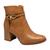 Bota Feminina Dakota G9611 Salto Alto Grosso Social Original Feminino Caramelo