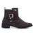 Bota Feminina Gmm Shoes Coturno Cano Curto com Ziper Confortável Marrom