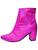 Bota feminina Holográfica Fosca Ankle Boot Tendência Blogueira Ref. 20/155 Rosa holográfico
