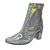 Bota feminina Holográfica Fosca Ankle Boot Tendência Blogueira Ref. 20/155 Prata metálico