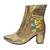 Bota feminina Holográfica Fosca Ankle Boot Tendência Blogueira Ref. 20/155 Dourado metálico