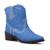 Bota Feminina Jeans Country Calce Fácil Western Pedraria Azul