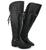 Bota feminina over the knee cano longo estilo montaria Preto