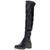 Bota feminina over the knee mississipi - q8971 Preto