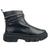 Bota Feminina Salto Baixo Corrente e Strass Ramarim 99105 Preto