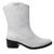 Bota Feminina Texana Country  Moda Metalizada Ana Caste Branco