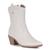 Bota Feminina Texana Western Country Bico Fino Salto Grosso Off white