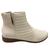 Bota feminina via uno zipper 14384 Off white