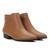 Bota Flat Via Uno Cano Curto Bico Fino Apliques Feminina Caramelo