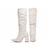 Bota Franzida Feminina Off White Salto Plataforma Bico Fino Off white