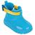 Bota Galocha Infantil Menino Impermeável Baby Shark Rain Fun Azul, Amarelo