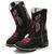 Bota Infantil Feminina RR Botas Texana Country em Couro Com Bordado Bico Quadrado Marrom