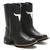 Bota Infantil Masculina RR Botas Texana Country em Couro Liso Detalhe Boi Bico Quadrado Preto