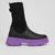 Bota Infantil Pampili Store Cano Alto Menina Preto, Roxo