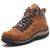 Bota Masculina Couro Coturno Adventure Trekking Confortável Resistente Mostarda