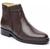 Bota Masculina D'luttyano Couro Social Zíper Duplo Anatômica Café 5600