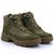 Bota masculina evoque cano curto em couro legitimo Verde militar