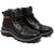 Bota Masculina Motociclista Adventure de Couro Premium Cor Preto Preto