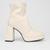 Bota Meia-Pata Beira Rio Feminina Off white