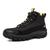 Bota Militar Tratorada Adventure de Couro Masculina Solado Borracha Motociclista Trilha Preto