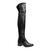 Bota Mississipi Q6772 Cano Longo Over Salto Baixo Grosso Ziper Montaria Feminino Preto