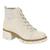 Bota Moleca 5338.103 Coturno Tratorado Salto Grosso Cadarço Feminino Off, White