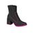 Bota Moleca Coturno Feminino Salto Grossa Napa Knit 5343 101 Preto, Pink