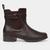 Bota Mooncity Biker Fivela Elástica Feminina Marrom