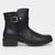 Bota Mooncity Biker Fivela Feminina Preto