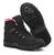 Bota Motociclista Feminino Masculino Coturno Preto Pink Unissex PretoPINK