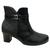 Bota piccadilly feminina cano curto salto medio 110146 Preto, Preto, Preto