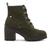 Bota Ramarim Tratorada Cano Médio Feminino Verde militar, Marrom