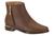 Bota rasteira feminina vizzano 3077.106 salto baixo 2,5 cm altura Canela