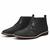 Bota Sapato Masculino Couro Legítmo Camurça Ref.: DR06 Confort Estilo Italiano com Cadarço Preto