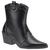 Bota Texana Feminino Coturno Cano Curto Country Bico Fino Preto Preto