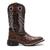 Bota Texana Masculina Bico Quadrado Couro de Avestruz Country Western Marrom