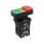 Botão Duplo Pulsador Iluminado 22mm 1NA+1NF P20IDL-Y7-1C Metaltex Verde e Vermelho
