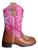 Botinha Country Texana Infantil Bico Quadrado Feminina Pink