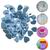 Botões De Pressão Plastico Ritas de Coração 10mm Pacote com 50 Botão Varias Cores Azul Bebe