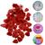 Botões De Pressão Plastico Ritas de Coração 10mm Pacote com 50 Botão Varias Cores Vermelho